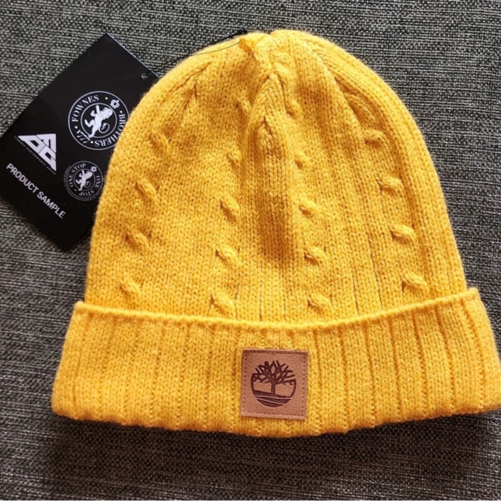 Timberland Bright Yellow Knit Hat